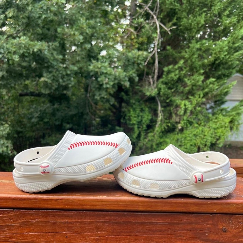 Crocs Kids 1 Classic Baseball Clog White Red Unisex Sports Clogs